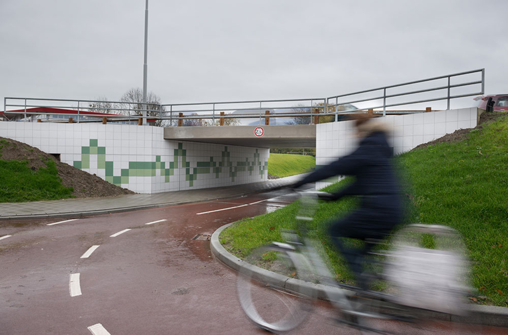 Lightronics VENTEGO armaturen in een fietstunnel op het Kazerneplein in Goes