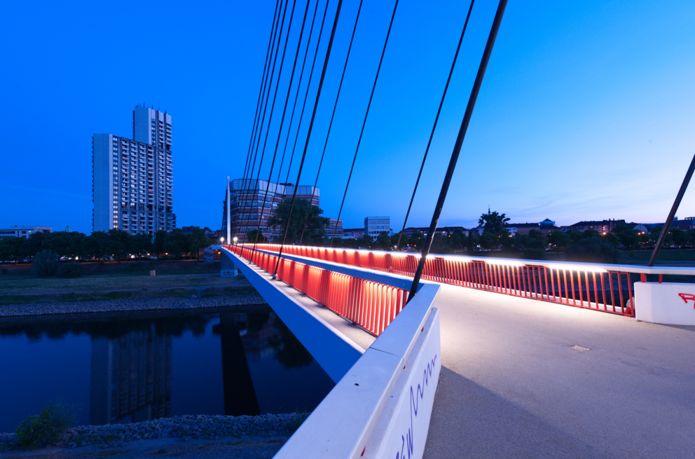 Lightronics Tritego armaturen op brug in Mannheim Duitsland