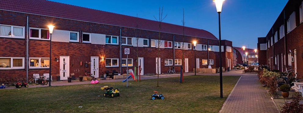 Lightronics PHW armaturen in een woonwijk Lightronics PHW armaturen in een woonwijk