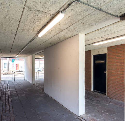Lightronics PVX en TPS armaturen in de berging van een appartementencomplex van Waterweg Wonen in Vlaardingen